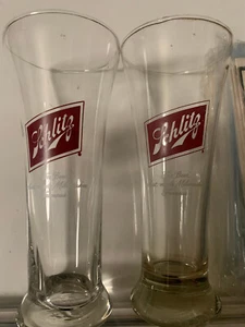 Vintage Schlitz Beer Glasses set of Two - Picture 1 of 3