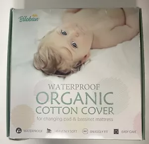 Biloban Waterproof Organic Cotton Cover For Changing Pad & Bassinet Mattress - Picture 1 of 8