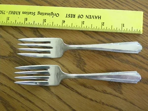 Pure Silver Plate A Flatware - 2 Salad Forks - Picture 1 of 3