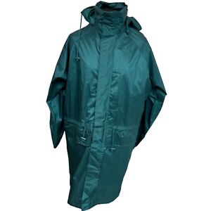 Gelert Adult Waterproof Coat Green Uk M Long Taped Seams Pockets Hood Drawstring