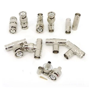 2way BNC male female to BNC male female plug jack t splitter RG59 Q9 Coaxial - Picture 1 of 11