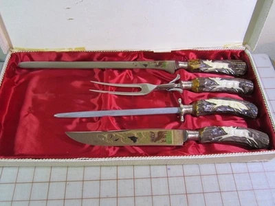 Vintage Aton Wingen Jr Carving Knife Serving set of 4 in box - Image 1 of 4