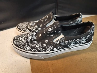 VANS Flash Skulls Sneakers Unisex Size 10.5 Men/ 12 Women Black  Shoes - Image 1 of 4