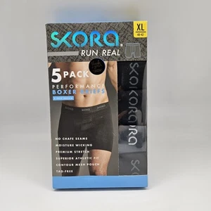 Paquete de 5 calzoncillos boxer SKORA RUN REAL entrepierna 6" rendimiento microfibra para hombre S M L XL - Imagen 1 de 6