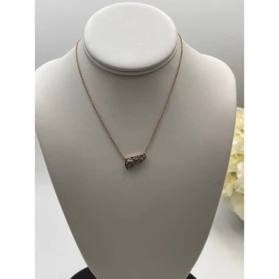 Collar Kendra Scott Etta Gris Negro Granito Colgante Oro Rosa Foto 1 de 4