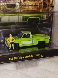 M2 Machines 1976 GMC Sierra Grande 15 SS02 Green Downtown Vibes Diorama NEW - Picture 1 of 8