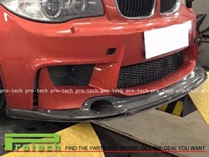 Alerón labial de parachoques delantero de fibra de carbono estilo RZ2 para BMW E82 serie 1 1M 2 piezas CF - Imagen 1 de 3