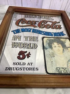 Vintage Delicious COCA COLA Most REFRESHING DRINK Framed Wall Mirror 29 x 24cm - Picture 1 of 12