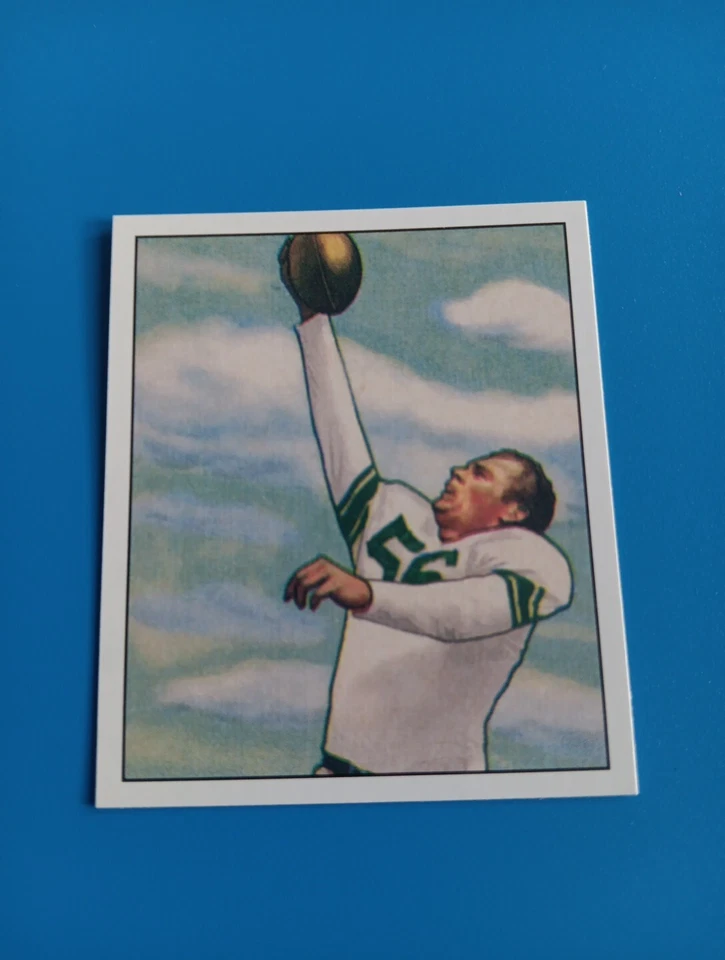 Bill Leonard 1950 Bowman Reprint Football Card Baltimore Colts #76 - Image 1 of 2
