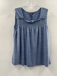 Blusa ahumada Ninety Clothing Company para mujer sin mangas azul mezclilla M nueva con etiquetas - Imagen 1 de 7