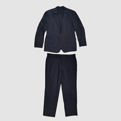 Giorgio Armani Men Blue Neat Wool 2-Piece Suit Jacket Pants Size 52R - Image 1 of 4