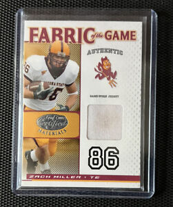2007 Leaf Certified Fabric of the Game Jersey Zach Miller # 68/100