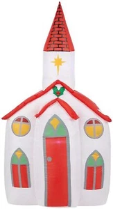 Gemmy Navidad Inflable 6' LED Iglesia Airblown Decoración - Imagen 1 de 2