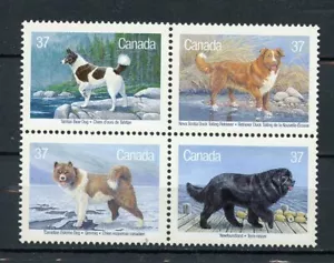 Canada MNH #1217-20 Block Dogs of Canada 1988 K755 - Picture 1 of 1