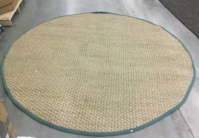 Tapete redondo de fios soltos NATURAL/AZUL 8' X 8' preço reduzido 1172642139 NF114M-8R - Imagem 1 de 4