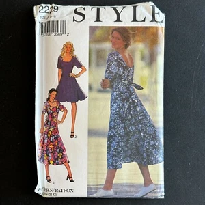 Style Sewing Pattern 2229 Size 6-16 Midi or Knee Length Party Fit Flare 90s Y2K - Picture 1 of 6