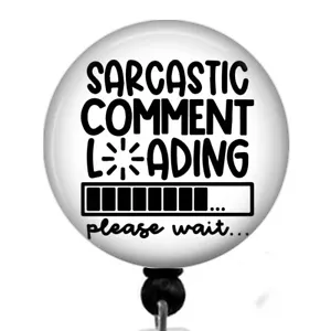 Carrete de insignia retráctil de trabajo con soporte de identificación de comentarios sarcásticos carga - Imagen 1 de 6