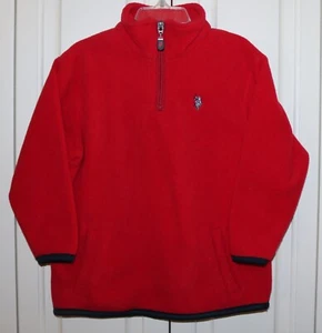 Toddler Boy's U.S. Polo Assn. Red Fleece Quarter Zip Pullover Top - Size 4T - Picture 1 of 4