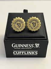 Guinness Official OEM Cream Bottlecap Cufflinks New in Box Code: 2521