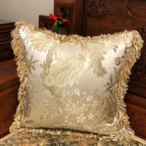 Tassel Pillow Case Floral Cushion Cover Only Embroidery Retro Bedding Sofa - Picture 1 of 17