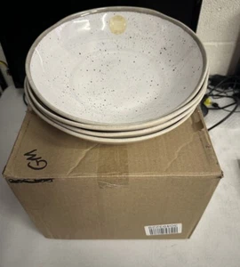 Tarhong (TT21827176) Retreat Keramik 12" D weiß Bambus Servierschalen - 4er Pack - Bild 1 von 7