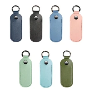 Microfiber Leather USB Flash Drive Holder Keychain Case Optional Color - Afbeelding 1 van 15