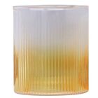 Borosilicate Glass Cup Lightweight Gradient Vertical Stripes Cold Resistant