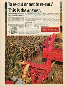 Anuncio impreso 1972 de Sperry Rand New Holland NH 770 tractor cosechadora de forraje - Imagen 1 de 2