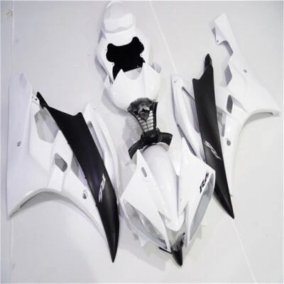 Kit de carenado de inyección blanco FK apto para Yamaha YZF R6 2006 2007 ABS plástico j001 Foto 1 de 4