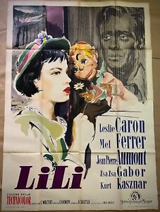 LILI-Manifesto affiche originale-4F-Leslie Caron,Zsa Zsa Gabor-(BRINI)-1953-
