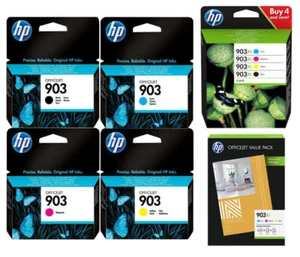 ORIGINAL TINTE PATRONEN 903 / 903XL OfficeJet 6950 6962 6960 6961 Fotopapier - Bild 1 von 10