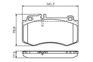 Bosch Front Brake Pads for Mercedes-Benz E500 212 5.5L Petrol M273.971 2009-11 - Picture 1 of 5