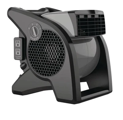 Lasko 11.2 in. 3-Speed High Velocity Pivoting Blower Fan with Outlets in Gray. - Image 1 of 4