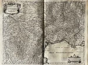 Gouvernemet Languedoc Merian Kupferstich Karte Topographiae Frankreich 1655-61 - Picture 1 of 9