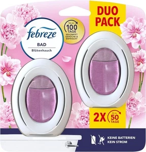 Febreze Bad Lufterfrischer Blütenhauch Duo Pack 2 x 7,5ml Bekämpft Gerüche - Bild 1 von 3