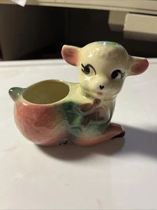 Jarrón pequeño de cerámica oveja cordero maceta gran color - Imagen 1 de 9