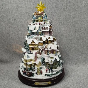 Thomas Kinkade Songs of the Season Village Christmas Tree 2012 Bradford Exchange - Imagen 1 de 13