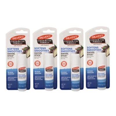 Paquete de 4 Palmers fórmula de manteca de cacao barra giratoria con vitamina E hidrata 0,5 oz cada una Foto 1 de 4