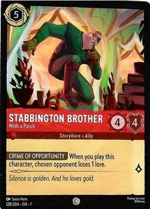 Disney Lorcana Archazia's Island Stabbington Brother With A Patch 128/204 Common - Picture 1 of 1