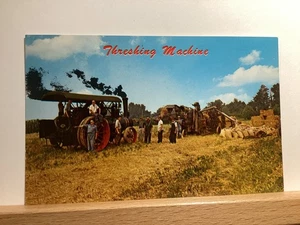 Threshing Machine and Work Crew on a Dutch Farm: - Vintage Postcard - Picture 1 of 3