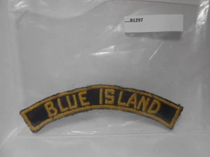 BLUE ISLAND BLACK BACK STITCH & GAUZE CUB SCOUT CITY STRIP BLUE & GOLD B1297 - Picture 1 of 2