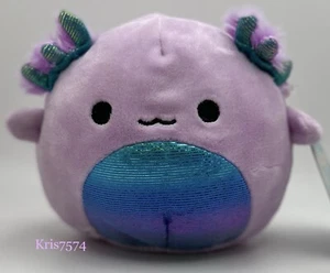 NEW Squishmallows Monica Purple Axolotl 5” Plush Kellytoy 2021 NWT Shiny Belly - Picture 1 of 6