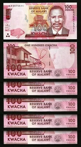 Malawi 100 Kwacha 2016, UNC, 5 Pcs LOT, P-65 - Picture 1 of 4