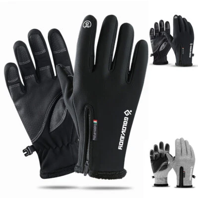 Winter Gloves Men Women Touch Screen Non-Slip Windproof Thermal Cycling Mittens - Image 1 of 4