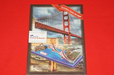 Clever & Happy Golden Gate Bridge  3D Puzzle Model Kit Brand New Sealed - Image 1 of 4