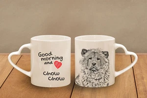 Chow Chow - ceramic cup, mug "Good morning and love, heart",UK - Picture 1 of 1