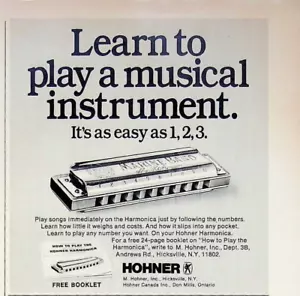 1977 Harmonica Hohner Inc. Vintage Print Ad Hicksville New York NY - Picture 1 of 1