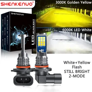 For GMC Canyon 2004-2012 9005 LED Fog Bulbs Flash 2 Color White+Yellow - Picture 1 of 12