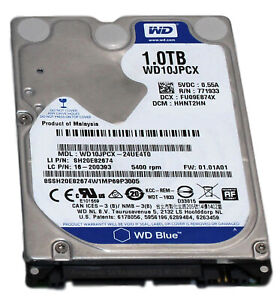 Disco rigido interno WD Blue 1 TB 2,5" HDD 5400 rpm 8 MB cache SATA III WD10JPCX