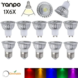 Dimmable Led Cob Spotlight Bulbs 5w Night Bulb Home GU10/GU5.3/E27 Room Lamp For - Picture 1 of 16